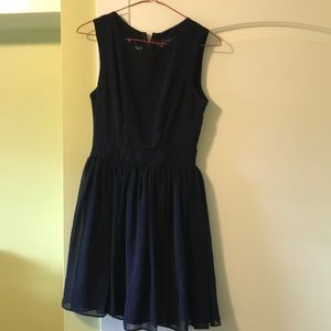 Navy blue mini dress